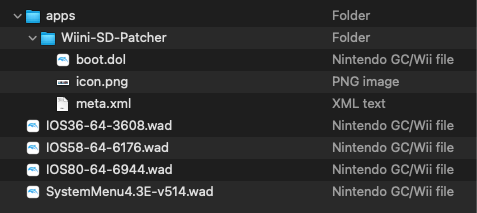 NoWifi System Menu USB file structure